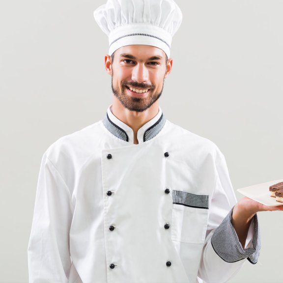 NICERIO 100Pcs Convenient Black Buttons for Sewing Chef Suits Durable and Wear Resistant