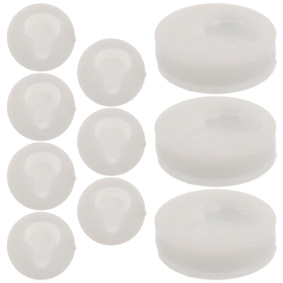 NICERIO 100pcs Keyhole Bracket For Wall Mounting Photo Frame Hanger Hooks White
