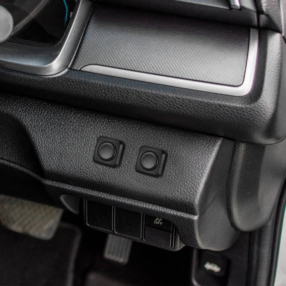 NICERIO 10Pcs Automotive Momentary Button Plastic Black Rocker Shape for Car Enthusiasts