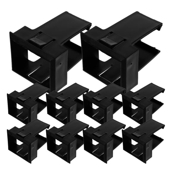 NICERIO 10Pcs Black Concealed Circuit Breaker Bracket Durable Plastic Frame for Efficient Wiring Setup