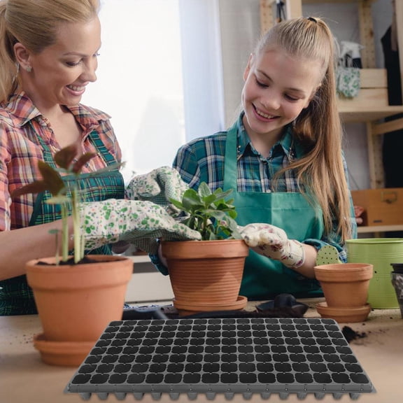 NICERIO Nicerio Black Plastic Sprouter Tray 128 Cells High Budding Rate for Storage 10Pcs