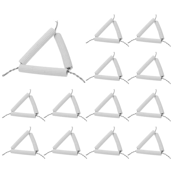 NICERIO 10Pcs Ceramic Dish Rack Laboratory Equipment White Color Supportive Experiment Tools