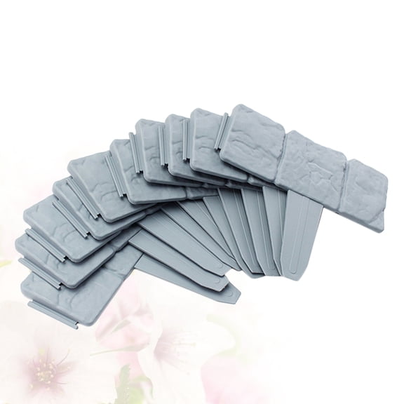 NICERIO 10Pcs Foldable Red Picket Fence Plastic Easy Install Decorative Outdoor Garden Enclosure