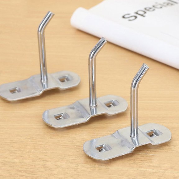 NICERIO 10Pcs Heavy Duty Metal Hooks Plated Silver Durable Display Prop Hanger for Home and Supermarket Use