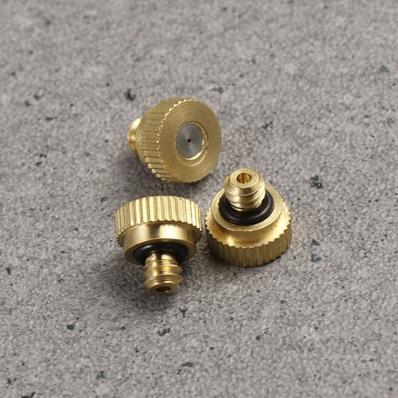 NICERIO 12Pcs Brass Misting Nozzle Low Pressure Spray Mister for Outdoor Garden Hose Cooling