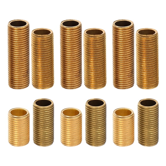NICERIO 12Pcs Close Brass Pipe Lamp Repair Kit Lighting Connection Home