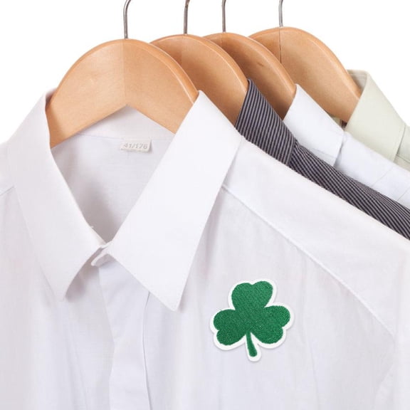 NICERIO 12Pcs Durable Embroidered Shamrock Iron on Patches for Clothes Pillows and Hats