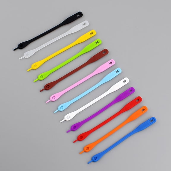 NICERIO Set of 12 Reusable Silicone Drink Markers with Perforated Design for Cocktails, Parties, and Social Gatherings