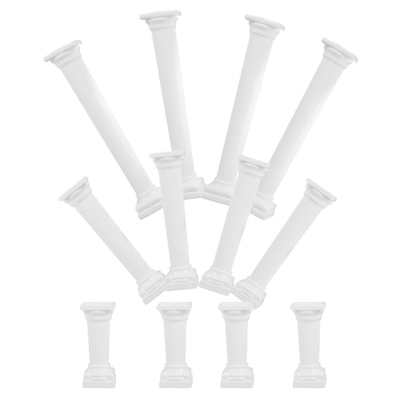 NICERIO 12Pcs White Roman Column Statue Durable Decorative Pillars for Garden and Home Use