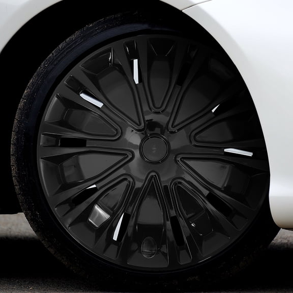 NICERIO 13 Inch Car Hubcaps Black Rim Cover with Refined Craftsmanship and Reliable Protection