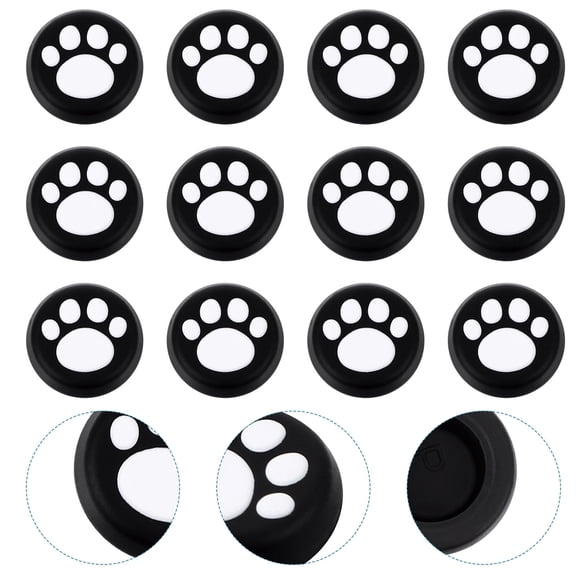 NICERIO 16pcs Cat Claw Thumb Grip Caps Silicone Joystick Cases for Gaming Protection