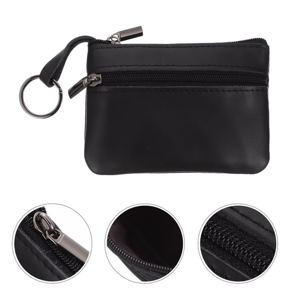 NICERIO Small Coin Purses Keychain Design Zipper Holding Coins Storage Pouch 1Set