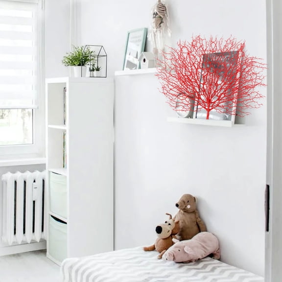 NICERIO 1Pc Artificial Red Coral Branch Plastic Realistic Simulation Decoration