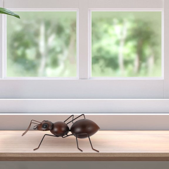 NICERIO 1Pc Brown Iron Ants Decor Unique Lawn Decoration for Balcony Garden and Tabletop Adornment