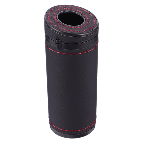 NICERIO 1Pc Round Tissue Box for Car Black ABS Material Elegant Tissue Holder for Vehicle