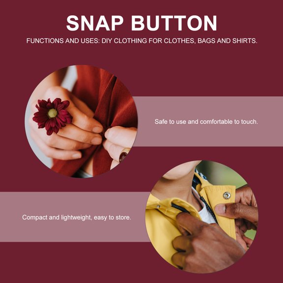 NICERIO 1Pc Snap Button Belt DIY White Sewing Accessory Replacement for Clothes and Cushions