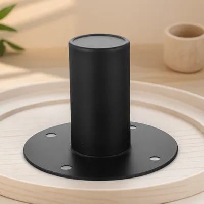NICERIO 1Pc Sturdy Black Metal Speaker Base with Wear Resistant Spray Paint
