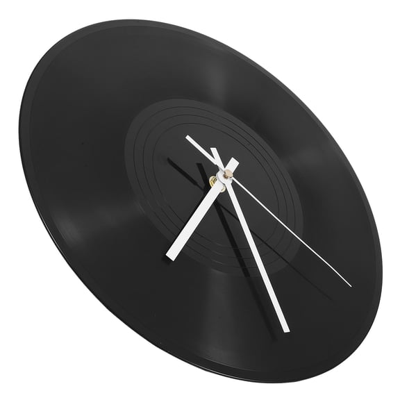 NICERIO Black Vinyl Record Wall Clock, Versatile, Easy Install, Home Use