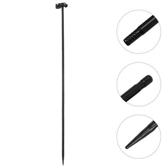 NICERIO 1Set Detachable Three Section Black Umbrella Anchor for Beach Patio Camping with Windproof Design