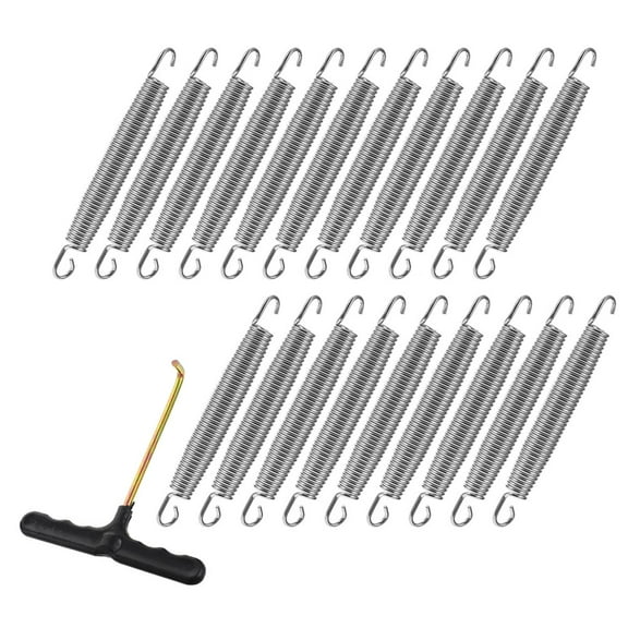 NICERIO 1Set Galvanized Trampoline Spring Tool with Drag Hook for Universal Outdoor Trampoline Repairs