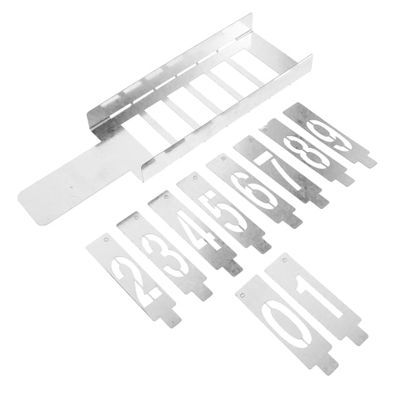 NICERIO 1Set Metal Hollow Number Stencils for Spray Paint Reusable Painting Templates for Outdoor Signs