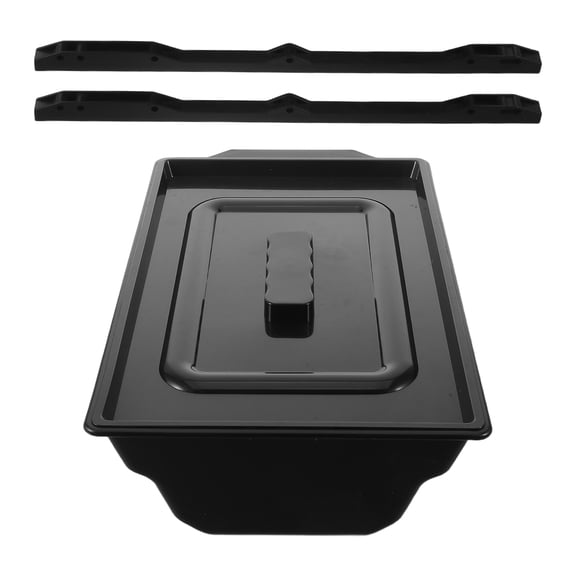 NICERIO 1Set Portable Commode Bucket with Guide Rail Compatible with Shower Chair Black