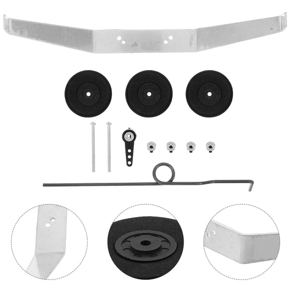 NICERIO 1Set Robust Fixed Wing Rc Plane Landing Gear Kit with Foam Rubber Wheels and Steel Frame