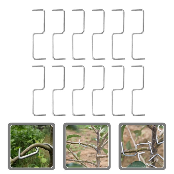 NICERIO 1Set Universal Tree Branch Bender Clips Plated Silver Gardening Tool for Branch Training