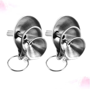 NICERIO 2 Set Canning Funnel for Kitchen Use Funnel Small Stainless Steel for Spill Prevention Silver Cone Style