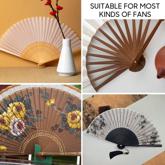 NICERIO Folding Fan Repair Kit Golden Rivets and Nuts Stainless Steel 2Sets