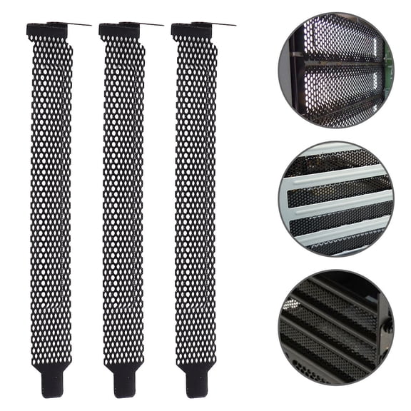 NICERIO 20Pcs Black Pc Case Blanking Plate Mesh for Ventilation and Dust Prevention