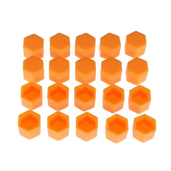 NICERIO 20Pcs Silicone Nut Protectors Orange for Car Wheel Bolts Covers Rust Resistant