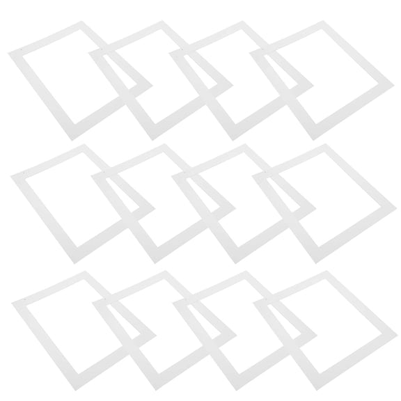 NICERIO 20Pcs White Picture Matting Paper Mats for Photo Frames with Bevel Cut