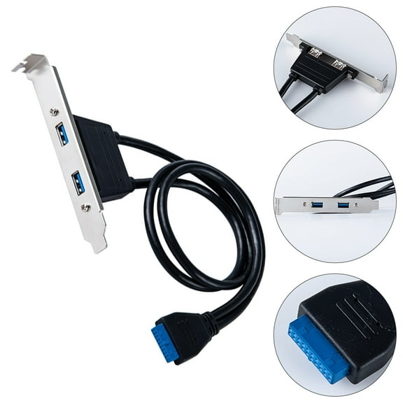 NICERIO 0Pcs Pci Rear Panel Expansion Bracket USB 3.0 Hub with 20Pin Header for Computer