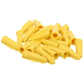 NICERIO 24Pcs Yellow Plastic Caulk Caps for Home Use Lightweight Caulking Tube Sealing Covers