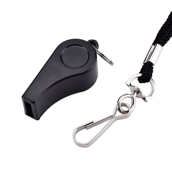 NICERIO 24Pcs Sports Whistle Black for Football Coaches Referees Emergency Survival Outdoors