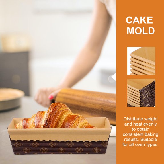 NICERIO 25Pcs Practical Loft Molds Coffee Color Multipurpose Bread Baking Trays