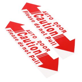 NICERIO 2Pcs Automatic Door Sticker Red Warning Sticker for Car Door Open Indicator