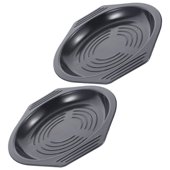 NICERIO 2Pcs Black Wooden Base Heat Resistant Table Mat for Casserole Tray and Hot Dishes