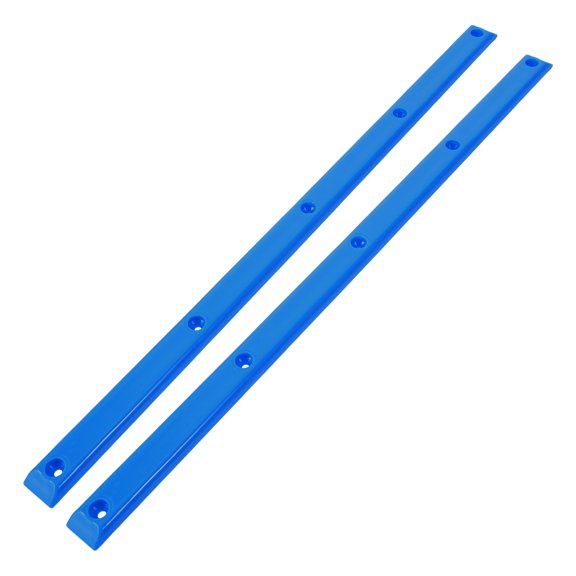 NICERIO 2Pcs Blue Longboard Rail Accessories with Protective Rib Bones for Daily Skateboard Use