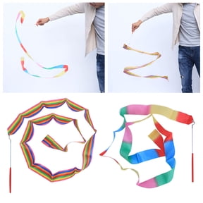 NICERIO 2Pcs Dancing Streamers Gymnastics Ribbon for Oriental Dance and Circus Skill