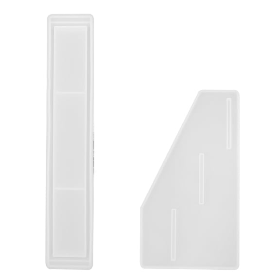 NICERIO 2-Pack Epoxy Resin Silicone Mold for Lipstick Holder, Soft, Flexible, Washable Makeup Organizer Tray