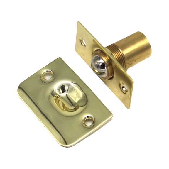 NICERIO 2Pcs Golden Brass Door Latch Catcher Ball Catch with Spring Easy Install for Home Doors