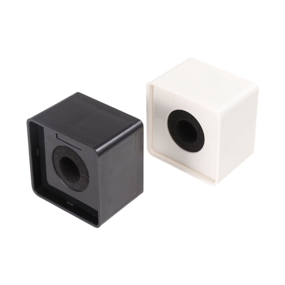 NICERIO 2Pcs Mic Mark Logo Stand Easy Carry ABS Durable for Professional Interview Microphones