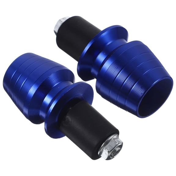 NICERIO 2Pcs Motor Handlebar Ends Blue Aluminum Alloy with Wear Resistant Vibration Control