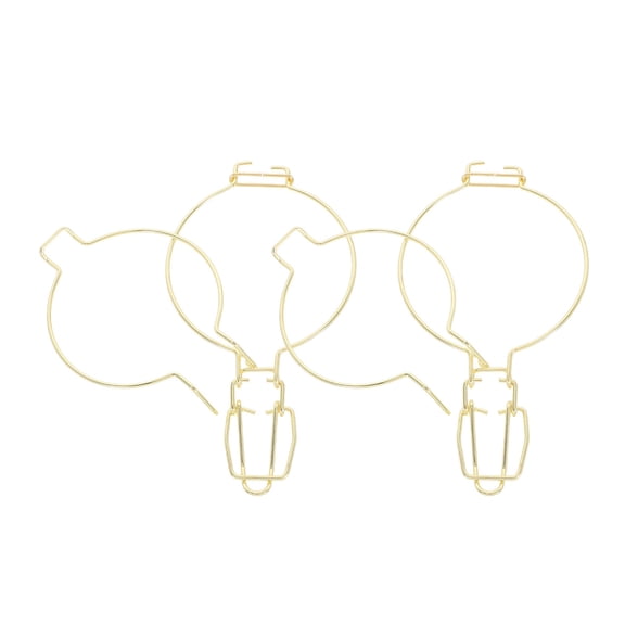 NICERIO 2Pcs Portable Golden Metal Jar Fasteners for Canning Jars and Kitchen Use