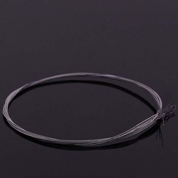 NICERIO 2Pcs Replacement Dulcimer Strings Plated Silver Metal Strings for Folk Dulcimer Instruments