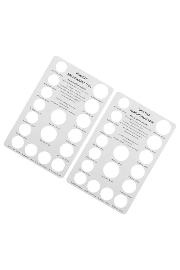 2Pcs Reusable White Ring Measuring Tool Finger Sizer for Accurate Ring Size Determination