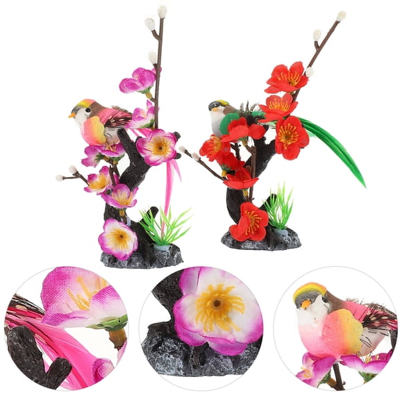 NICERIO 2Pcs Sashimi Plate Flower Adornment with Unique Creative Realistic Shape in Assorted Colors