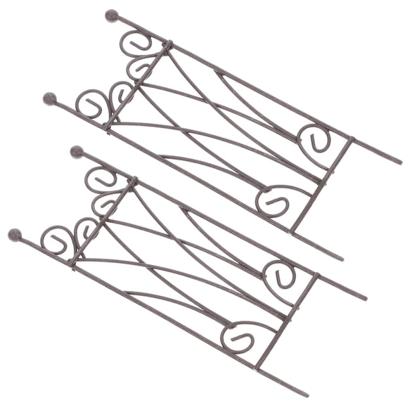 NICERIO 2Pcs Small Metal Plant Stand for Climbing Plants Easy Use Pot Trellis Light Brown Garden